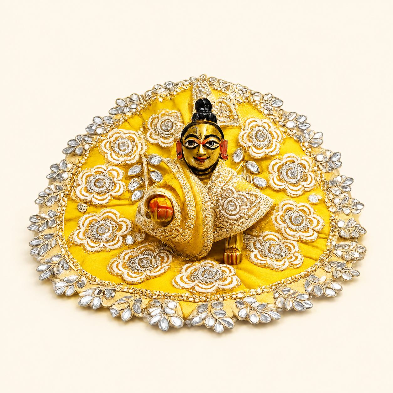 Premium Yellow Floral Laddu Gopal Poshak